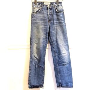 Reformation Jeans Womens 25 Blue Cynthia High Rise Relaxed Button Fly